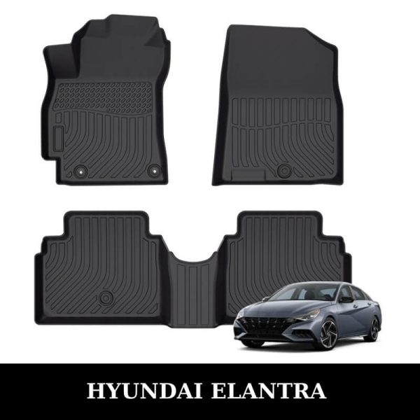 Thảm lót sàn xe ô tô Hyundai Elantra chất liệu TPE khuôn đúc nguyên khối tràn viền cao cấp