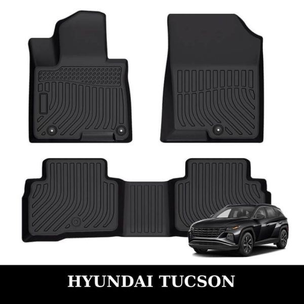 Thảm lót sàn xe ô tô Hyundai Tucson chất liệu TPE khuôn đúc nguyên khối tràn viền cao cấp
