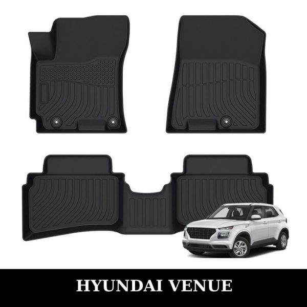 Thảm lót sàn xe ô tô Hyundai Venue chất liệu TPE khuôn đúc nguyên khối tràn viền cao cấp