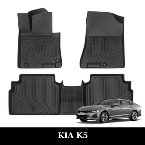 Thảm lót sàn xe ô tô KIA K5 chất liệu TPE khuôn đúc nguyên khối tràn viền cao cấp