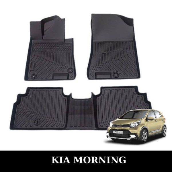 Thảm lót sàn xe ô tô KIA Morning chất liệu TPE khuôn đúc nguyên khối tràn viền cao cấp