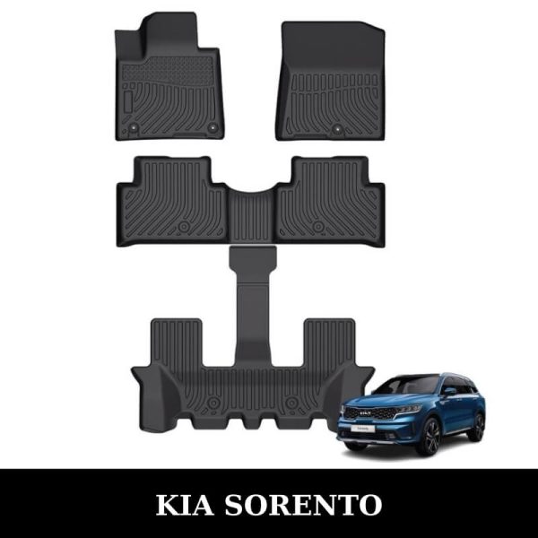 Thảm lót sàn xe ô tô KIA Sorento chất liệu TPE khuôn đúc nguyên khối tràn viền cao cấp