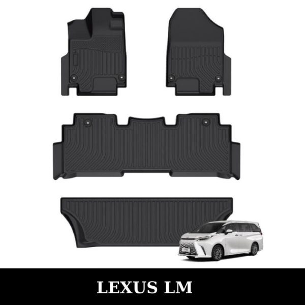 Thảm lót sàn xe ô tô Lexus LM chất liệu TPE khuôn đúc nguyên khối tràn viền cao cấp