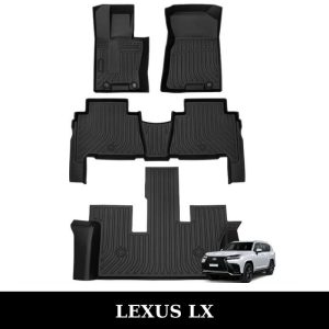 Thảm lót sàn xe ô tô Lexus LX chất liệu TPE khuôn đúc nguyên khối tràn viền cao cấp