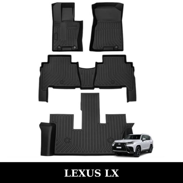 Thảm lót sàn xe ô tô Lexus LX chất liệu TPE khuôn đúc nguyên khối tràn viền cao cấp