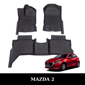 Thảm lót sàn xe ô tô Mazda 2 chất liệu TPE khuôn đúc nguyên khối tràn viền cao cấp