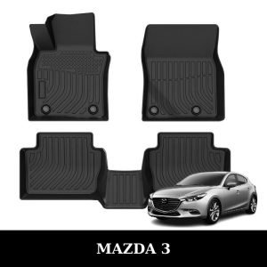 Thảm lót sàn xe ô tô Mazda 3 chất liệu TPE khuôn đúc nguyên khối tràn viền cao cấp