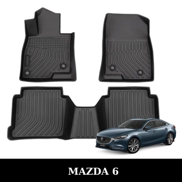 Thảm lót sàn xe ô tô Mazda 6 chất liệu TPE khuôn đúc nguyên khối tràn viền cao cấp