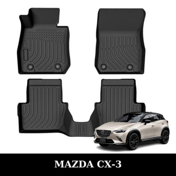 Thảm lót sàn xe ô tô Mazda CX-3 chất liệu TPE khuôn đúc nguyên khối tràn viền cao cấp