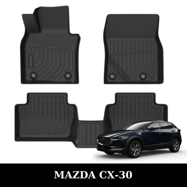 Thảm lót sàn xe ô tô Mazda CX-30 chất liệu TPE khuôn đúc nguyên khối tràn viền cao cấp