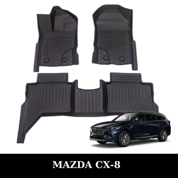 Thảm lót sàn xe ô tô Mazda CX-8 chất liệu TPE khuôn đúc nguyên khối tràn viền cao cấp