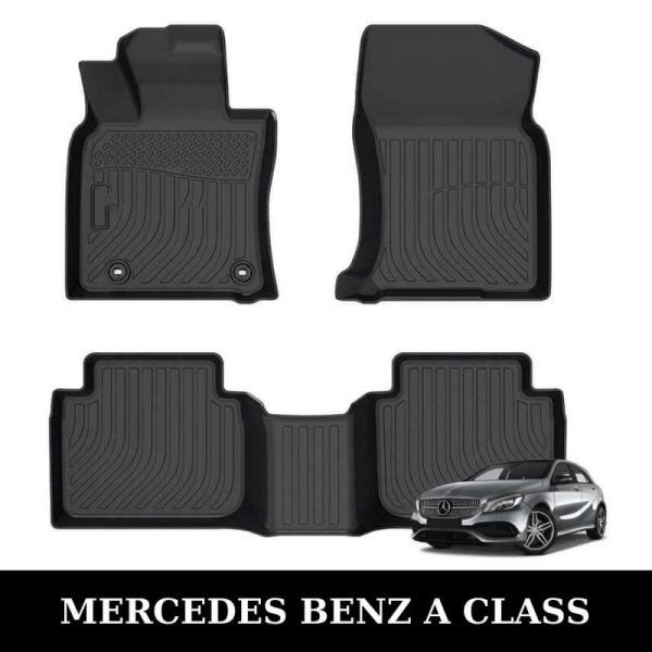 Thảm lót sàn xe ô tô Mercedes Benz A Class chất liệu TPE khuôn đúc nguyên khối tràn viền cao cấp