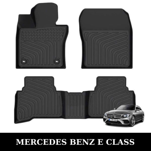 Thảm lót sàn xe ô tô Mercedes Benz E Class chất liệu TPE khuôn đúc nguyên khối tràn viền cao cấp
