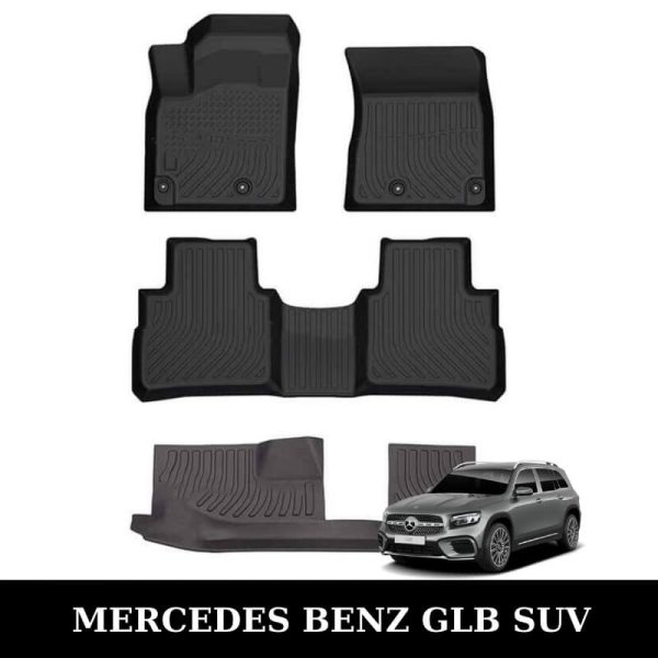 Thảm lót sàn xe ô tô Mercedes Benz GLB SUV chất liệu TPE khuôn đúc nguyên khối tràn viền cao cấp
