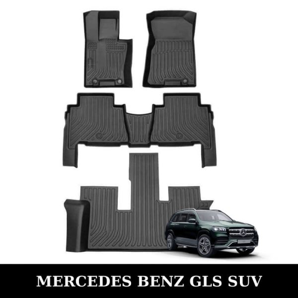 Thảm lót sàn xe ô tô Mercedes Benz GLS SUV chất liệu TPE khuôn đúc nguyên khối tràn viền cao cấp
