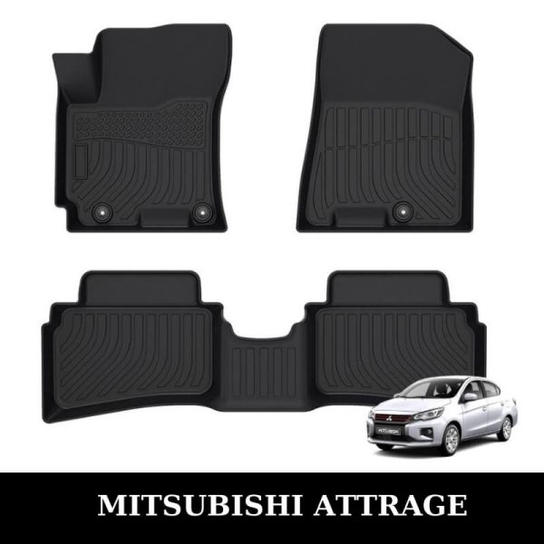 Thảm lót sàn xe ô tô Mitsubishi Attrage chất liệu TPE khuôn đúc nguyên khối tràn viền cao cấp
