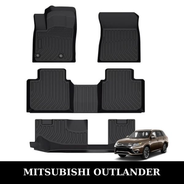 Thảm lót sàn xe ô tô Mitsubishi Outlander chất liệu TPE khuôn đúc nguyên khối tràn viền cao cấp
