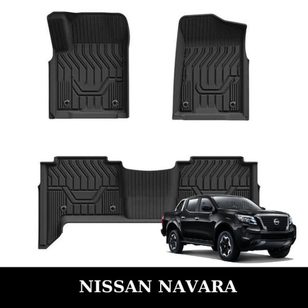 Thảm lót sàn xe ô tô Nissan Navara chất liệu TPE khuôn đúc nguyên khối tràn viền cao cấp