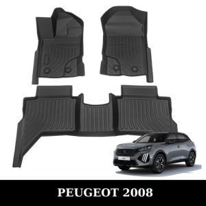 Thảm lót sàn xe ô tô Peugeot 2008 chất liệu TPE khuôn đúc nguyên khối tràn viền cao cấp