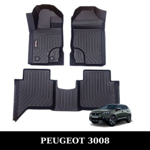 Thảm lót sàn xe ô tô Peugeot 3008 chất liệu TPE khuôn đúc nguyên khối tràn viền cao cấp