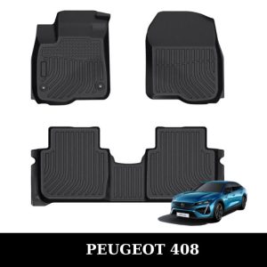 Thảm lót sàn xe ô tô Peugeot 408 chất liệu TPE khuôn đúc nguyên khối tràn viền cao cấp