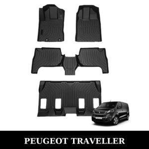 Thảm lót sàn xe ô tô Peugeot Traveller chất liệu TPE khuôn đúc nguyên khối tràn viền cao cấp