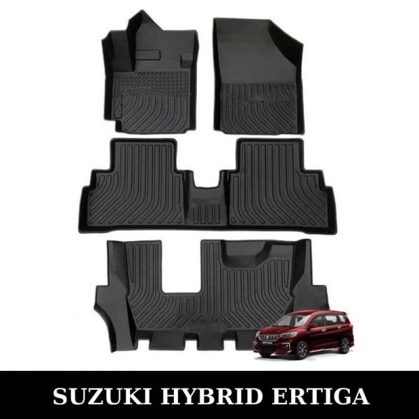 Thảm lót sàn xe ô tô Suzuki Hybrid Ertiga chất liệu TPE khuôn đúc nguyên khối tràn viền cao cấp