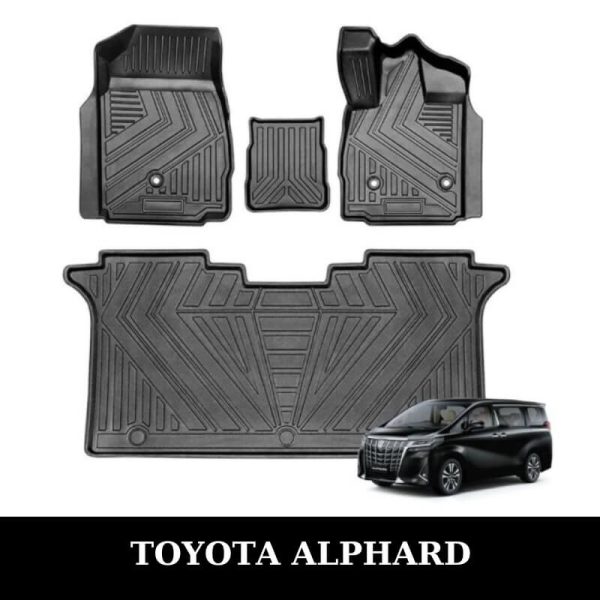 Thảm lót sàn ô tô Toyota Alphard 2016-2024 đúc 3D chất liệu TPE