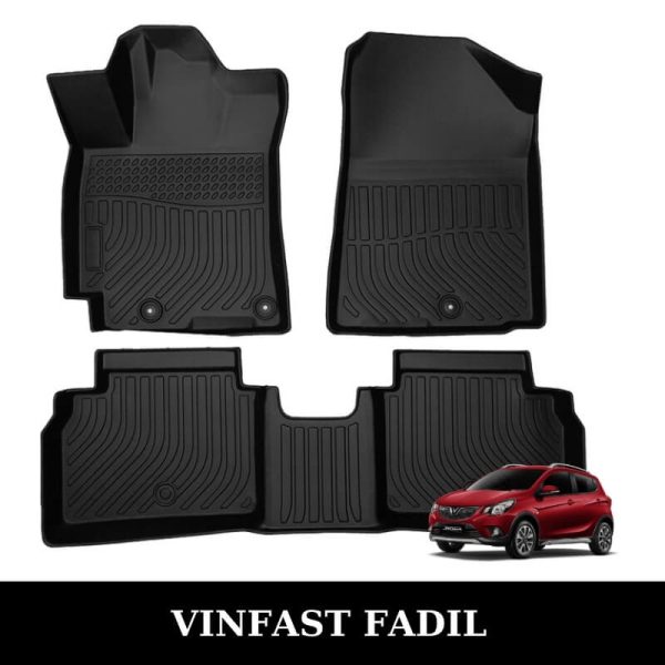 Thảm lót sàn xe ô tô Vinfast Fadil chất liệu TPE khuôn đúc nguyên khối tràn viền cao cấp