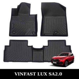Thảm lót sàn xe ô tô Vinfast Lux SA 2.0 chất liệu TPE khuôn đúc nguyên khối tràn viền cao cấp