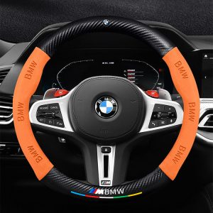 Bọc vô lăng xe BMW da lộn 3D & sợi Carbon