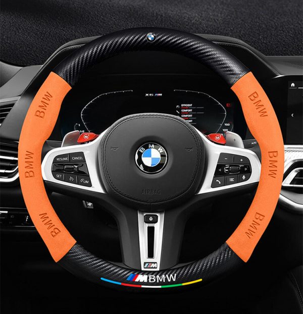 Bọc vô lăng xe BMW da lộn 3D & sợi Carbon