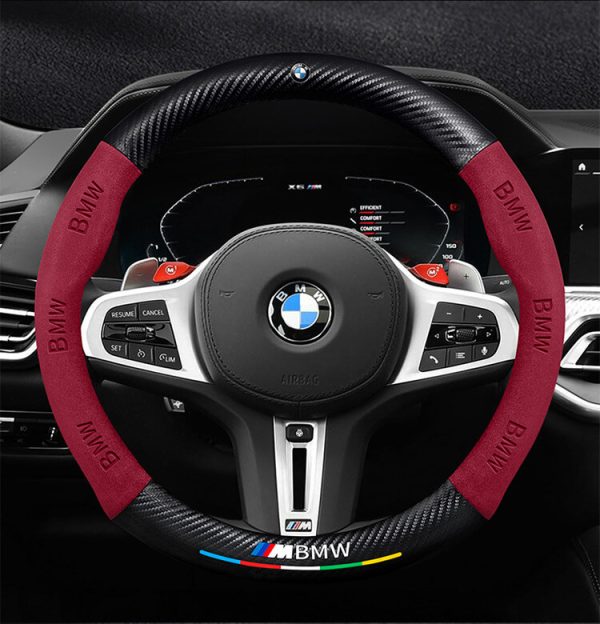 Bọc vô lăng xe BMW da lộn 3D & sợi Carbon