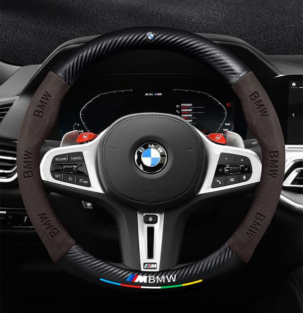 Bọc vô lăng xe BMW da lộn 3D & sợi Carbon