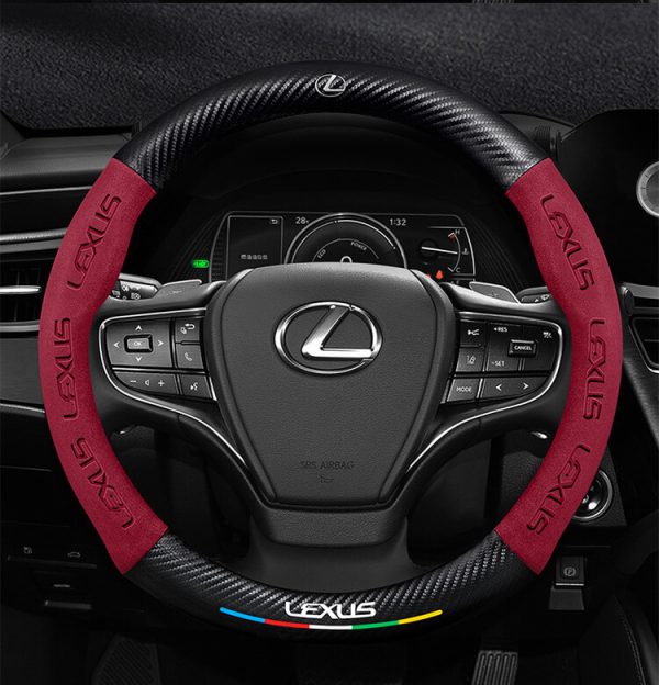 Bọc vô lăng xe Lexus da lộn 3D & sợi Carbon