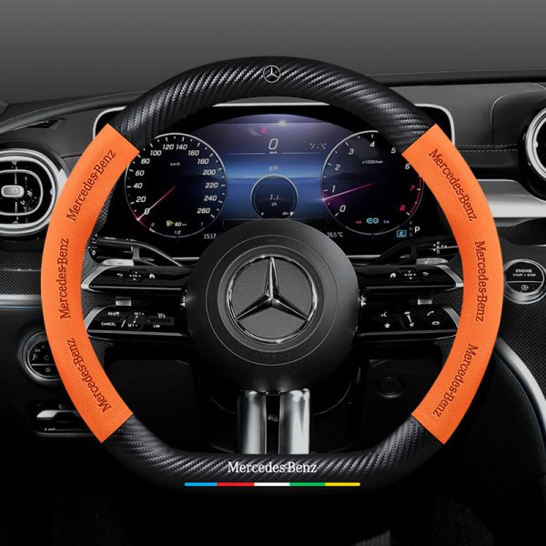 Bọc vô lăng Mercedes chất liệu da lộn & sợi Carbon
