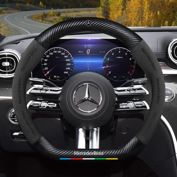 Bọc vô lăng Mercedes chất liệu da lộn & sợi Carbon