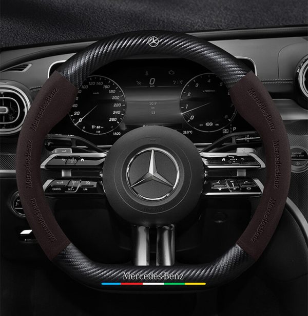 Bọc vô lăng Mercedes chất liệu da lộn & sợi Carbon