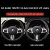 Bọc vô lăng BMW chất liệu Da lộn 3D & sợi Carbon