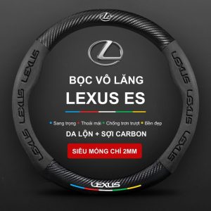 Bọc vô lăng Lexus ES chất liệu Da lộn 3D & sợi Carbon