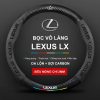 Bọc vô lăng Lexus LX chất liệu Da lộn 3D & sợi Carbon