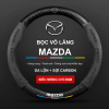 Bọc vô lăng xe Mazda chất liệu Da lộn 3D & Sợi Carbon cao cấp