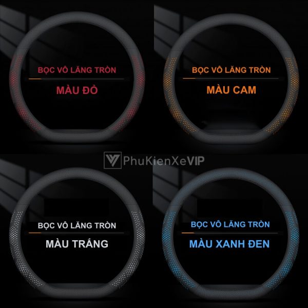 Bọc vô lăng ô tô 3D Da Nappa cao cấp, sang trọng