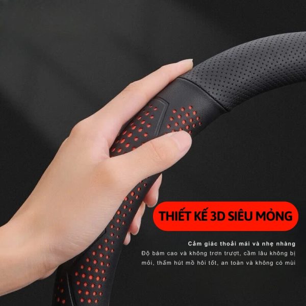Bọc vô lăng ô tô 3D Da Nappa cao cấp, sang trọng