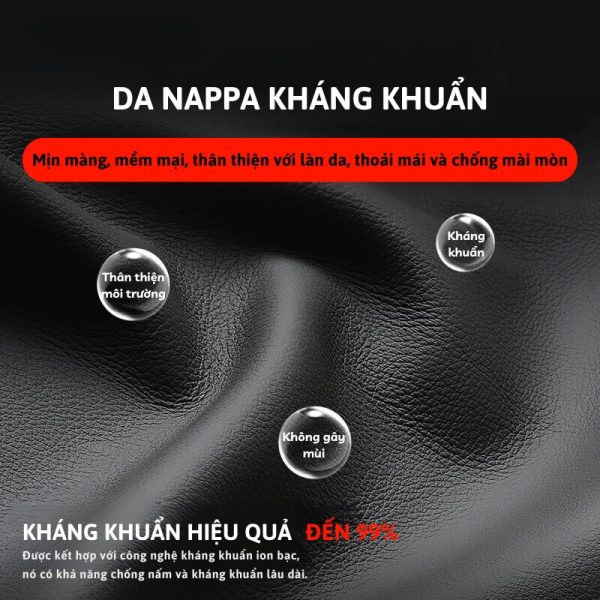 Bọc vô lăng ô tô 3D Da Nappa cao cấp, sang trọng