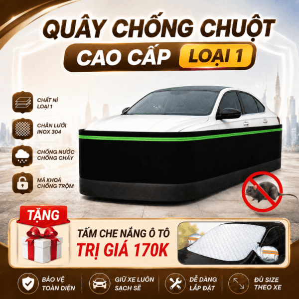 Lưới quây chống chuột ô tô chất nỉ loại 1 cao cấp, chân lưới Inox 304 chống cắn