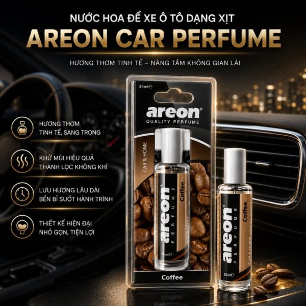 Nước hoa để xe ô tô dạng xịt Areon Car Perfume 35ml cao cấp