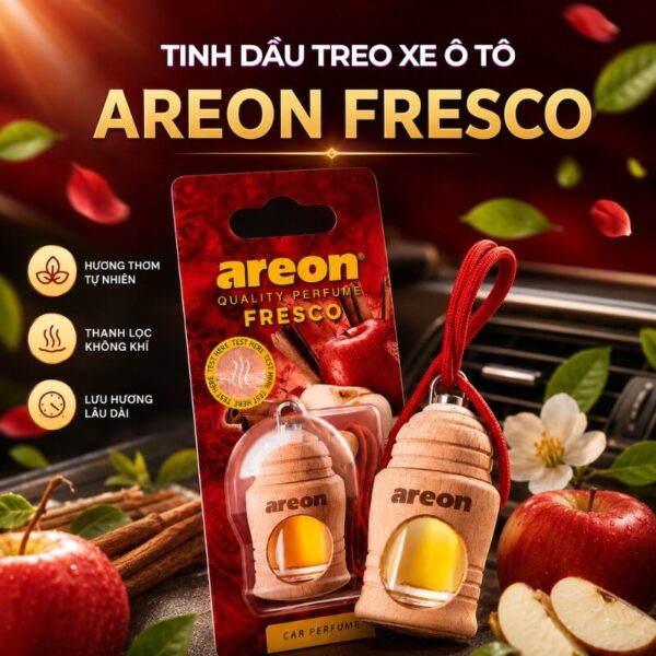 Tinh dầu treo xe ô tô AREON FRESCO tự nhiên, cao cấp