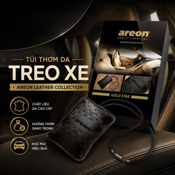 Túi thơm da treo xe ô tô Areon Leather Collection cao cấp
