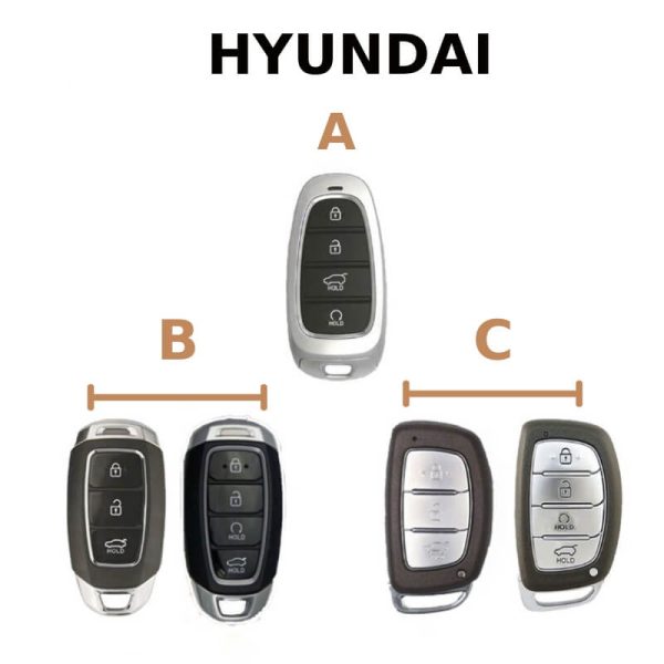 Bảng mẫu chìa khóa ô tô Hyundai